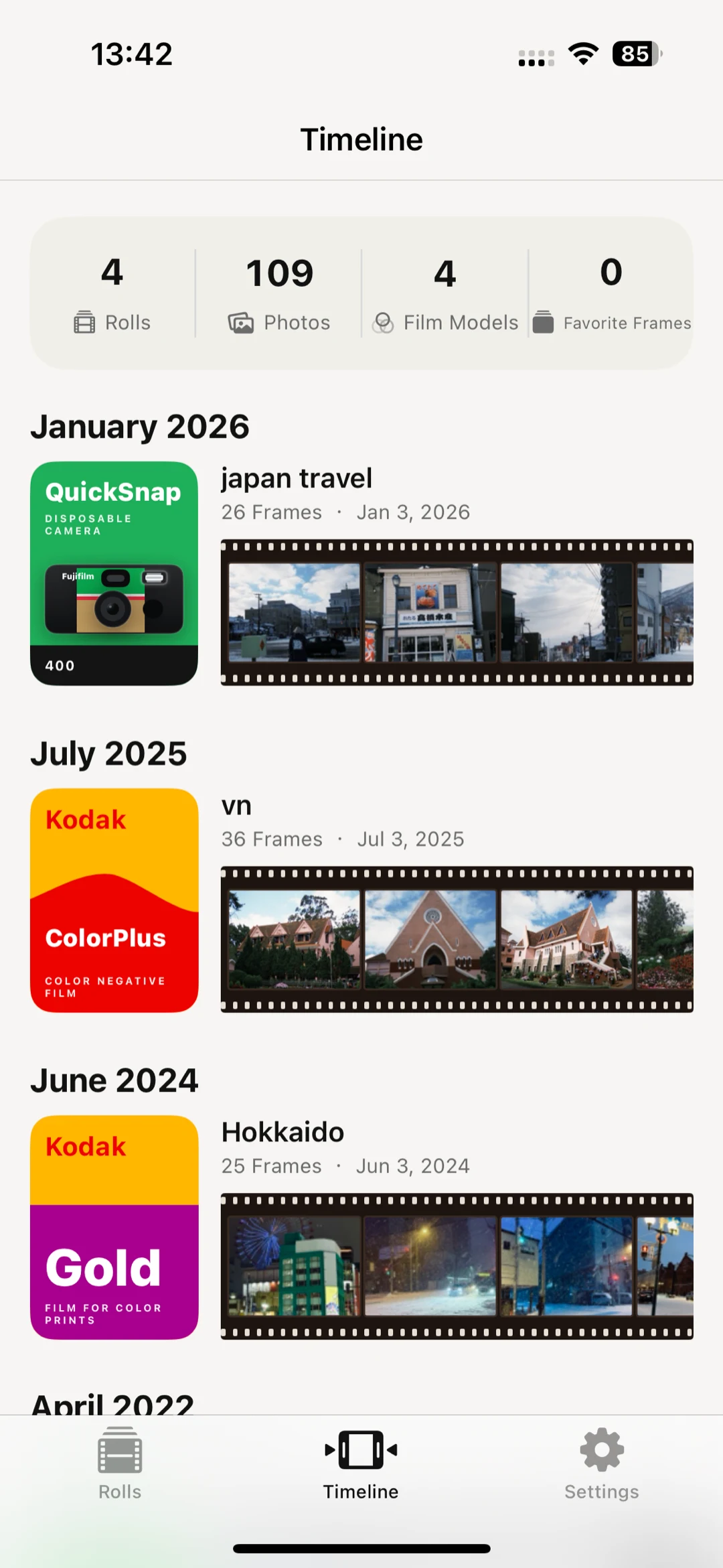 The English Roll36 timeline